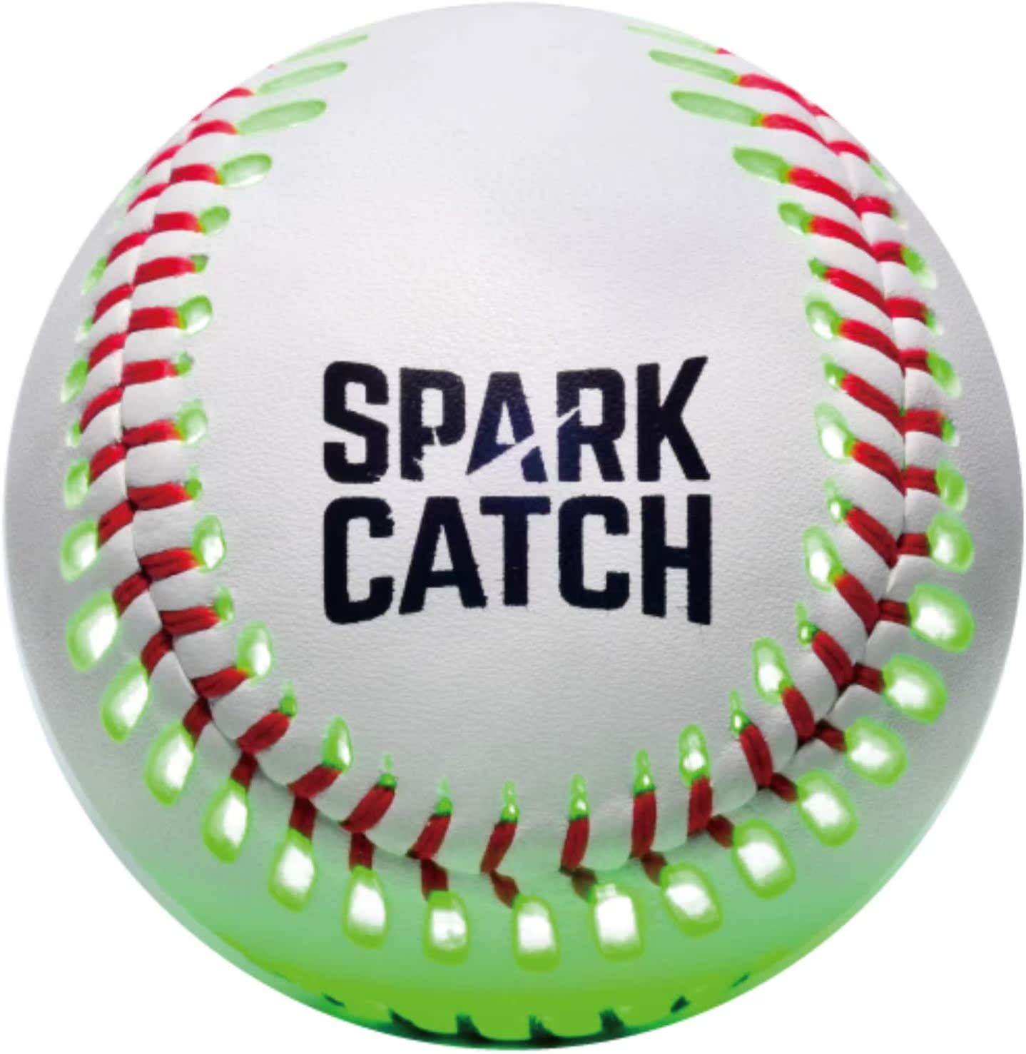 SPARK CATCH Glow Baseball is the same weight size and leather as MLB baseball