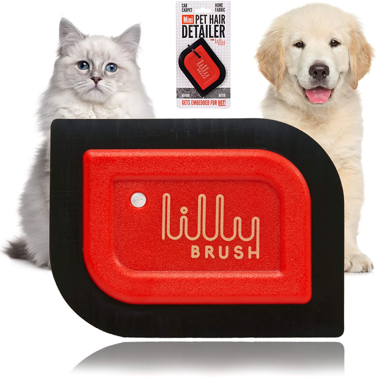 Lilly Pet Hair Remover Brush Mini Pet Hair Detailer Dog Hair