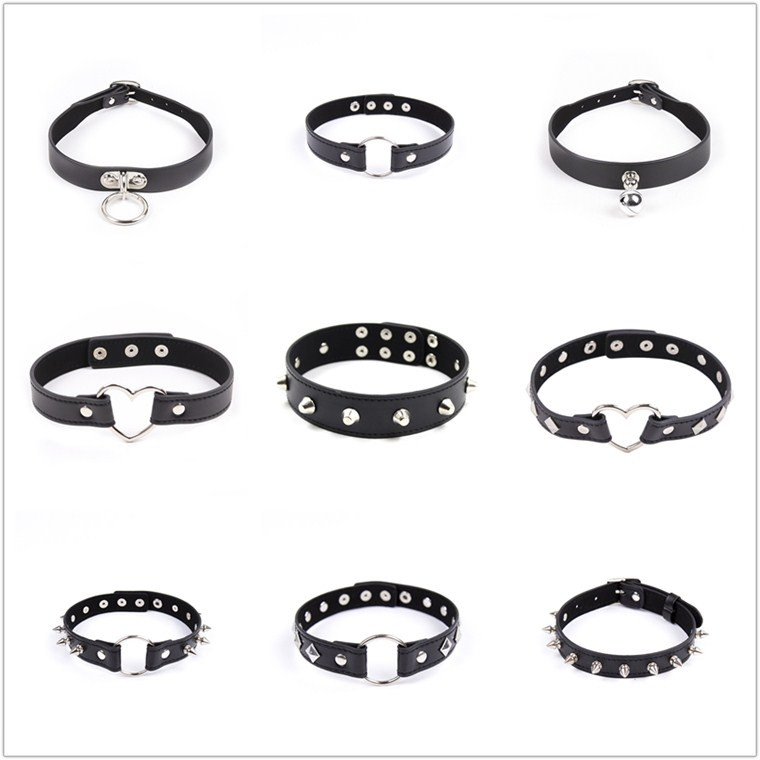 sm alternative toy collar collar neck ring dog chain dog ring K9 self-binding husband and wife to teach neck set torture equipment female sex supplies