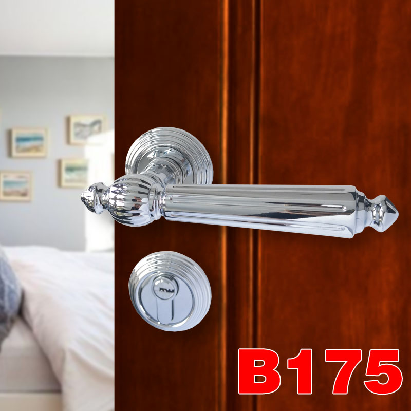 Eberly American gold split door lock indoor European bright gold pvd door lock black gray bedroom silent door lock