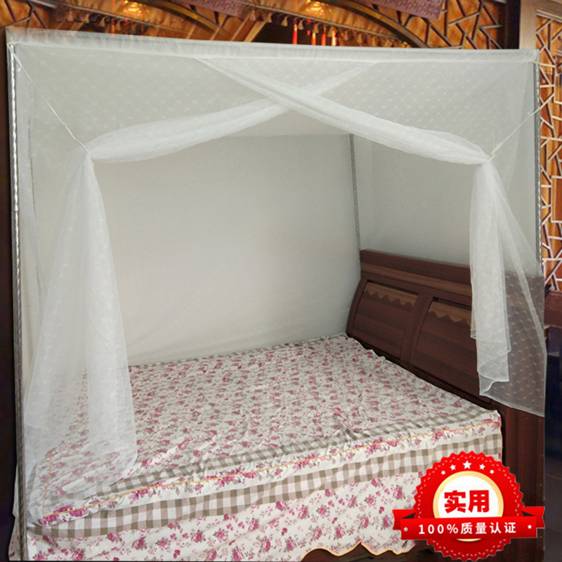 Old-fashioned single-door mosquito net 1.5 meters 1 .8m traditional encrypted thick dust-proof top 2 meters large bed household account rural wearing rod