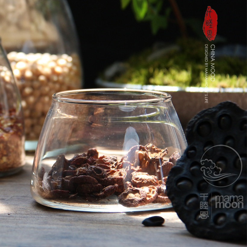 Thousand harmony en American tempered glass sealed can flower tea dried fruit candy bottle food grain grain storage tank