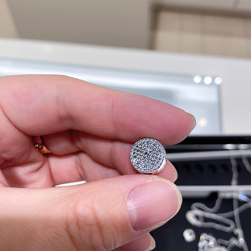 Pandoras official website pandora Reflexions series of dense blue gemstone fixed buckle 797583C01