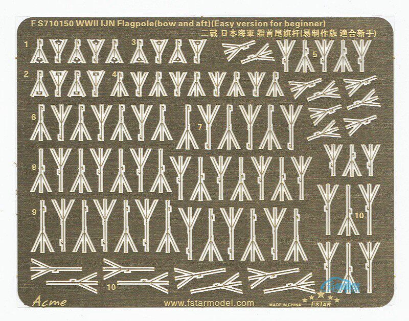 Five-star FS710150 1 700 Old Japanese Navy ship with head-tail flagpole (easy-to-make version)