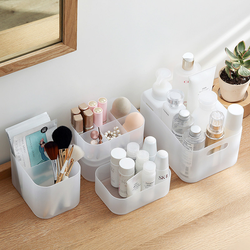 Cosmetics collection box rack desktop containing transparent plastic box lipstick desk dresser finishing box