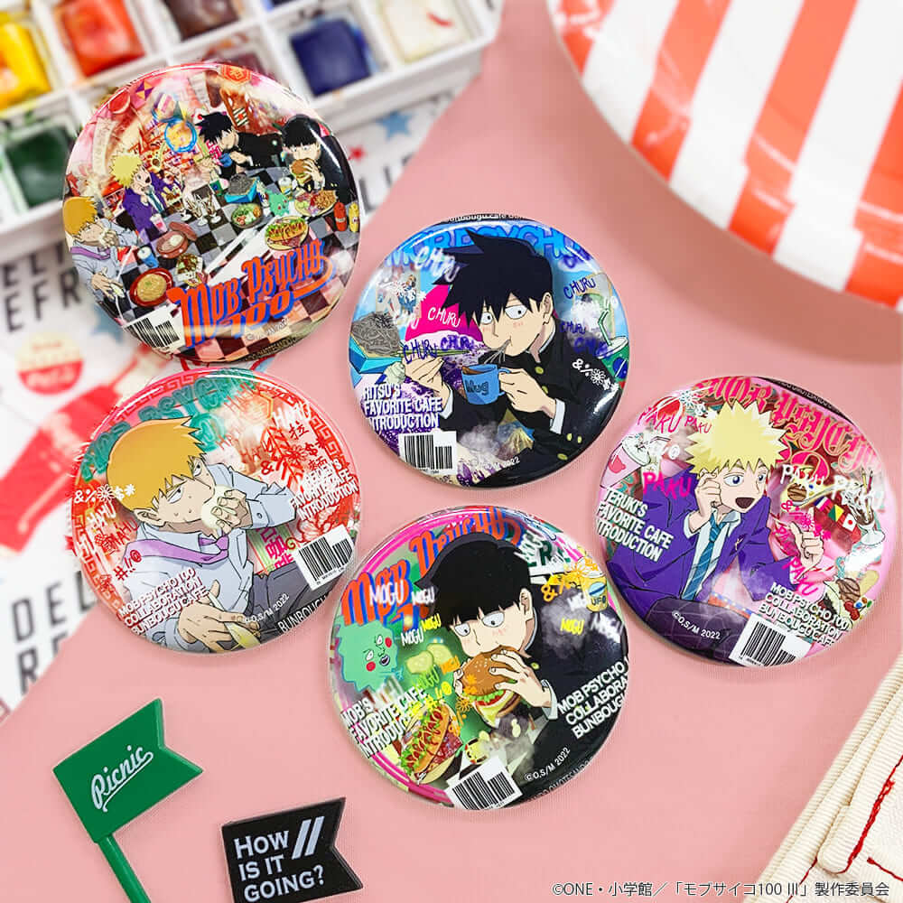 日本 灵能百分百 文房具咖啡 设定画徽章吧唧贴纸明信片周边商品