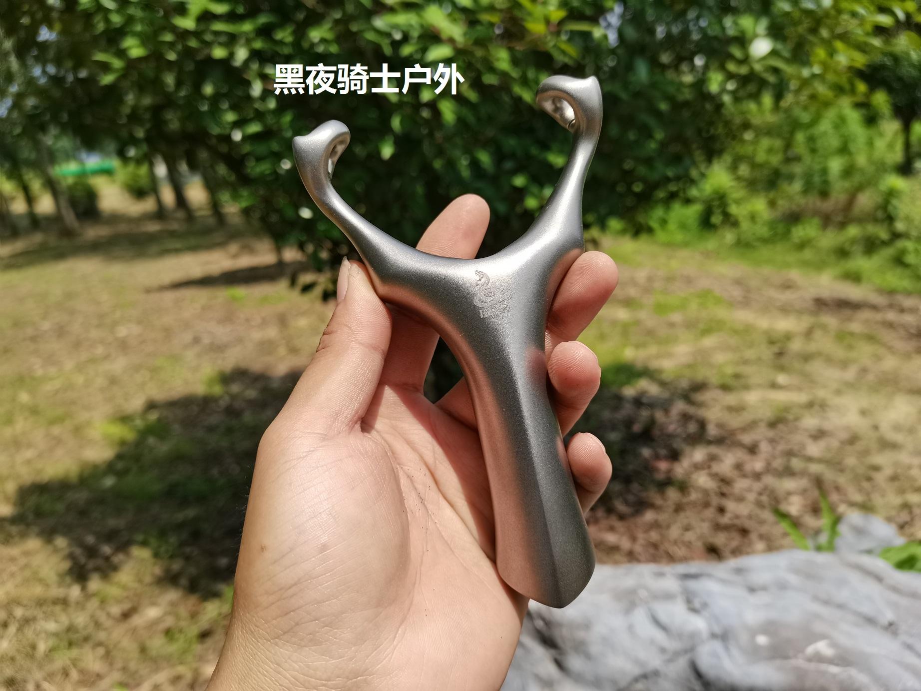 全钛合金狂蟒之怒速射弹弓黑夜骑士户外圆皮筋飞虎高精度弓