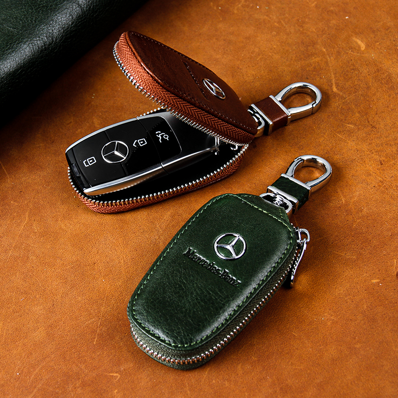 Leather Mercedes key bag high-end gm GLCGLBGLKGLC new E-Class C200S class car key protection case