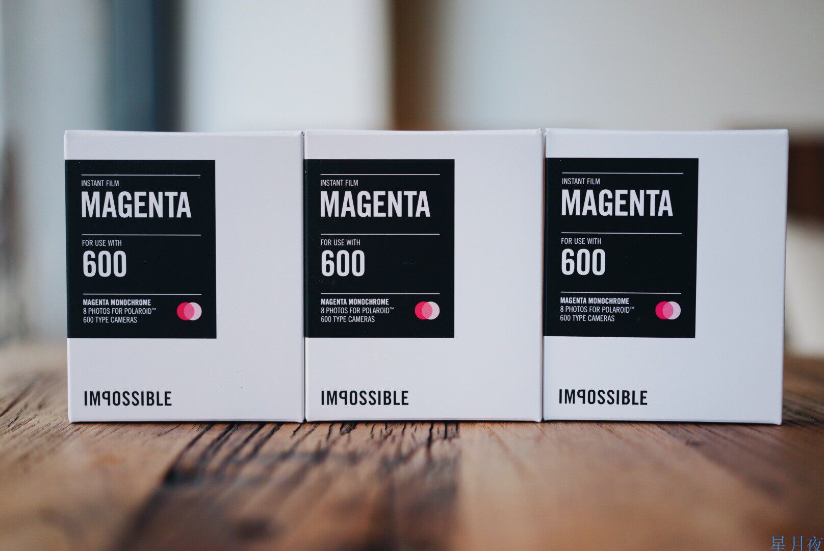 Polaris impossible classic white border peach pink photo paper