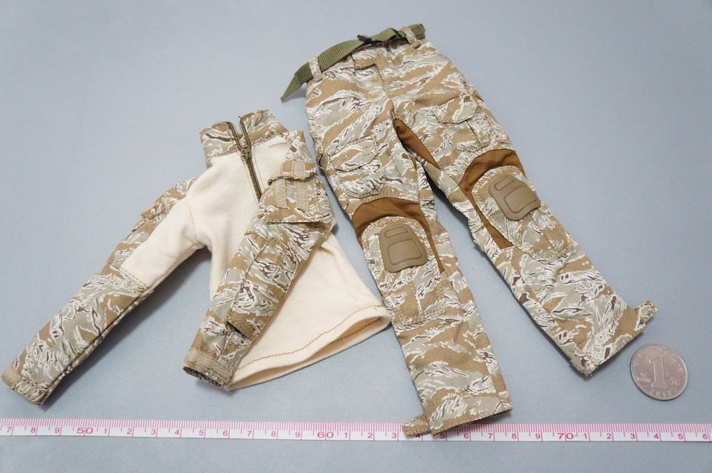 EASY-SIMPLE ES 1:6 ratio 26041R S.A.D tiger-print dress pants belt