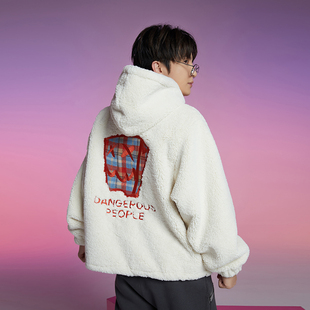 dangerouspeople 薛之谦dsp冬季新款纸袋人羊羔绒毛呢外套大衣