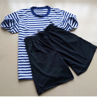 正品07海魂衫体能训练服套装海洋战术t恤速干男体能服条纹海纹衫