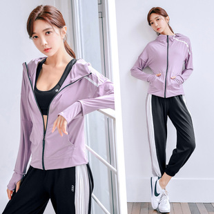 秋冬新款瑜伽服运动套装女士健身服休闲晨跑步服健身房速干衣显瘦