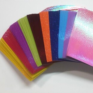 珠光折纸手工彩色镭射正方形发光亮光闪光的彩纸荧光千纸鹤叠大号