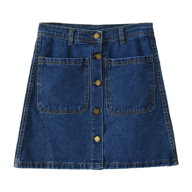 French white denim a-line short skirt for women 2024 summer new lazy style retro sports casual denim skirt
