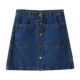 French white denim a-line short skirt for women 2024 summer new lazy style retro sports casual denim skirt
