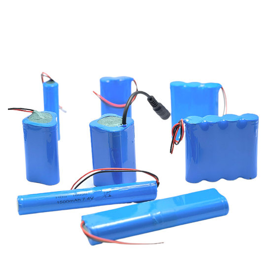 18650 lithium battery large capacity with line rechargeable power battery 18650 battery pack for 7.4V12V supply