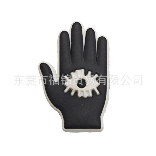 Dongguan made hole shoes accessories diy shoe flower PVC hole shoes buckle decorative garden shoes cartoon accessories Palm