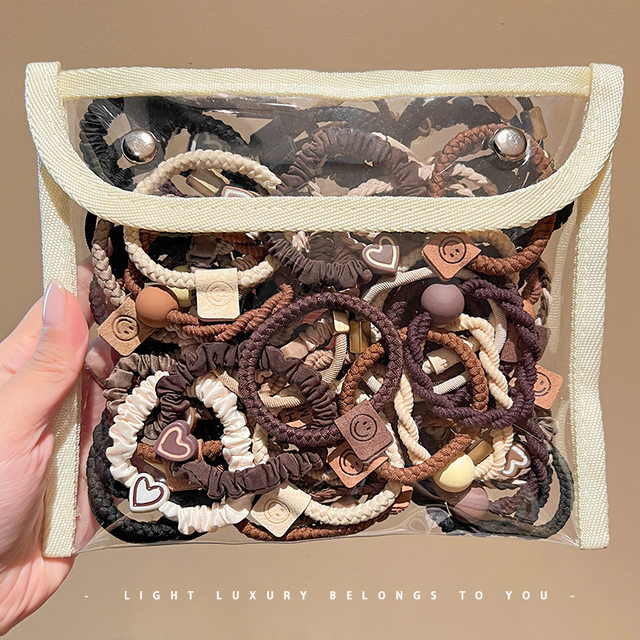 
Elastic mixed set, durable headband to tie hair, simple ponytail hair rope, classy new hair tie