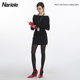 Nariele European and American one-shoulder top for women in autumn off-shoulder design niche slim temperament long-sleeved knitted sweater