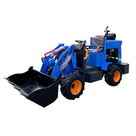 Four-Wheel Drive Single-Bar Diesel Small Forklift, Electric Small Forklift, Household Loader, Construction Waste Cleaning, Animal Waste Cleaning Truck