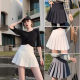 (Safety pants+zipper+button) pleated skirt jk uniform skirt wild skirt spring and summer short skirt tide
