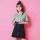 French white denim a-line short skirt for women 2024 summer new lazy style retro sports casual denim skirt
