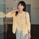 Large size women's fake two-piece long-sleeved tops for women's coat 2025 spring fat mm slim knitted cardigan 22829 naizi