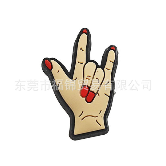 Dongguan made hole shoes accessories diy shoe flower PVC hole shoes buckle decorative garden shoes cartoon accessories Palm