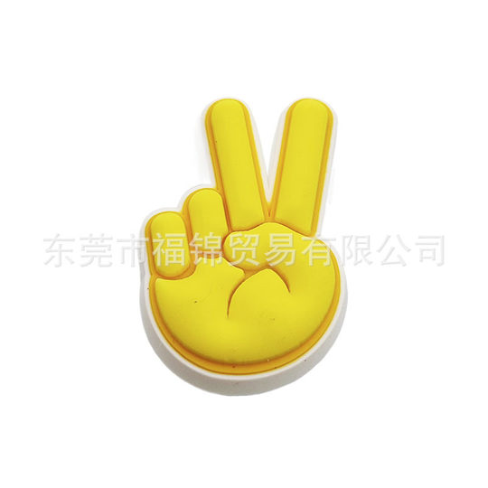 Dongguan made hole shoes accessories diy shoe flower PVC hole shoes buckle decorative garden shoes cartoon accessories Palm