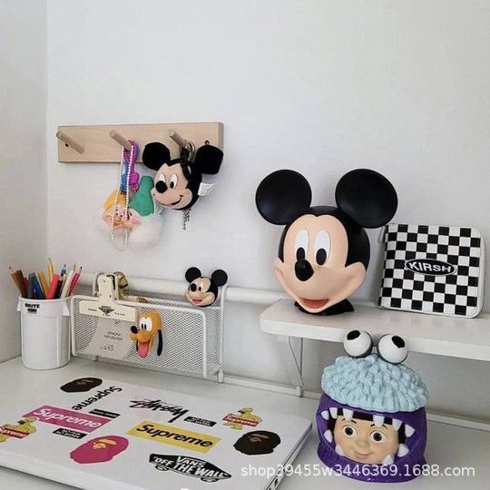 米奇头摆件存钱罐餐边柜玄关咖啡机饮水机米老鼠装饰品客厅桌面