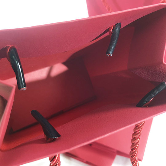 Factory direct new pear leather red special paper bag in stock wholesale jewelry bags with logo