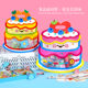 Factory direct sales birthday cake gift bag snack candy packaging bag transparent kindergarten children's portable gift bag
