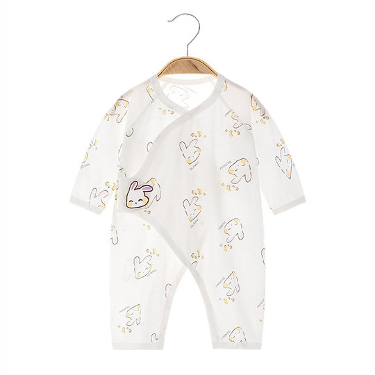 Summer Newborn's jumpsuit Baby's Pure Cotton Thin Boneless Clothes Hare Long-sleeved Baby's Summer Air-conditioning Clothes