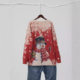 European and American large size women's clothing, women's ugly Christmas sweater animal pattern, snowflake 3D snowman pullover mink knitted sweater
