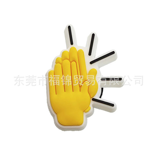 Dongguan made hole shoes accessories diy shoe flower PVC hole shoes buckle decorative garden shoes cartoon accessories Palm