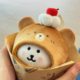 Burnt Bread Series 10cm Cotton Doll Headgear Self-Deprecating Bear Labubu Baby Clothes Plush Doll Doll Accessories