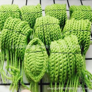 Flowers, Leaves, Crocheted Artificial Wool Flowers, Tang Dynasty Bouquets, Semi-finished Accessories, Leaf Flowers, Handmade DIY