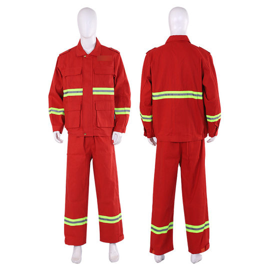 Forest Firefighting Clothing, Forest Police Patrol Mountain and Forest Protection Flame Retardant and High Temperature Resistant Protective Clothing Split Rescue Firefighting Clothing