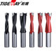 Industrial-grade row drill three-in-one drill three-tip two-blade woodworking hole opener four-blade forward and reverse drilling TIDEWAY wave