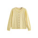 Large size women's fake two-piece long-sleeved tops for women's coat 2025 spring fat mm slim knitted cardigan 22829 naizi