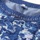 2024 summer ladylike temperament ruffled round neck short-sleeved denim dress embroidered loose large size long skirt 82676