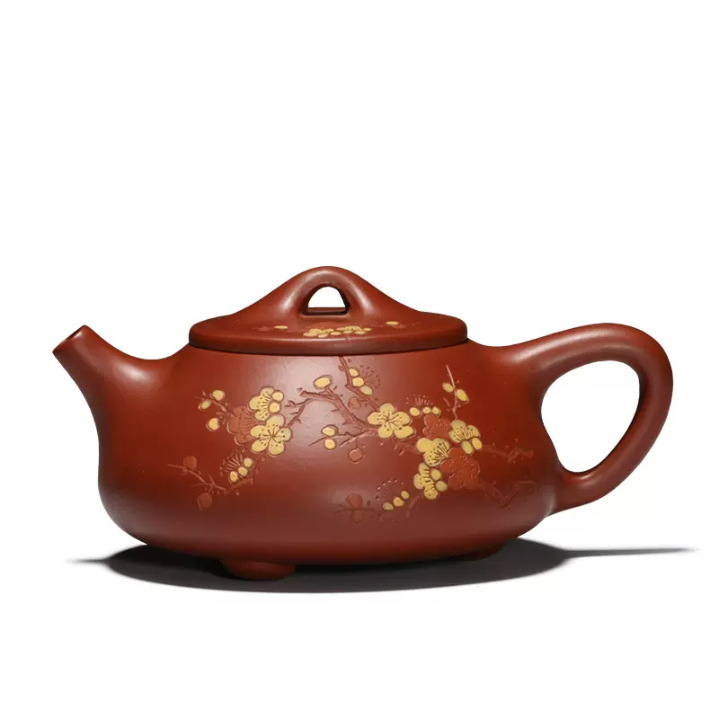 宜兴手工紫砂茶壶小品系列原矿朱泥中式复古茶壶思亭如意仿古壶