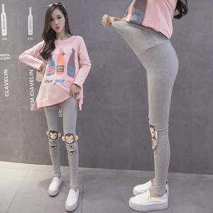 
Pregnant women spring and summer suits fashionable 2021 new loose cotton large size tops spring and autumn Internet celebrity T-shirts