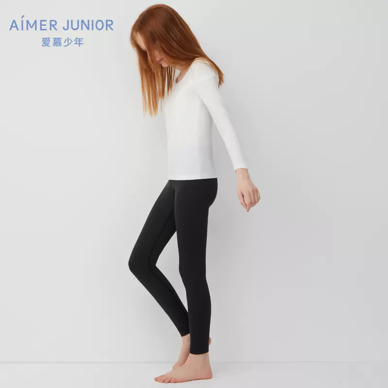 Aimer Junior爱慕少年舒暖瘦瘦裤少女薄打底裤AJ1826431-Taobao