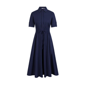 
Navigare Italian dinghy 2026 summer women's waist skirt navy blue loose short-sleeved shirt dress