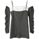 Ray Burst Grey Future Sensors Sleeping Sleeve Logo Leather Deep Gray Stranging Dress