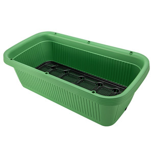 Special pot for vegetable growing on the balcony rectangular outdoor courtyard flower pot vegetable self-absorbent water storage extra large flower box planting box