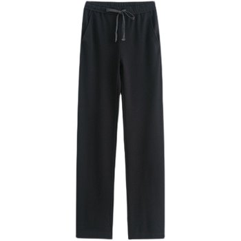 Large size women's drooping tape rope wide -leg pants
