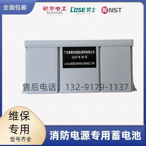 敏华拿斯特消防A型应急照明集中电源EPS主机备用锂电池36V10A24A